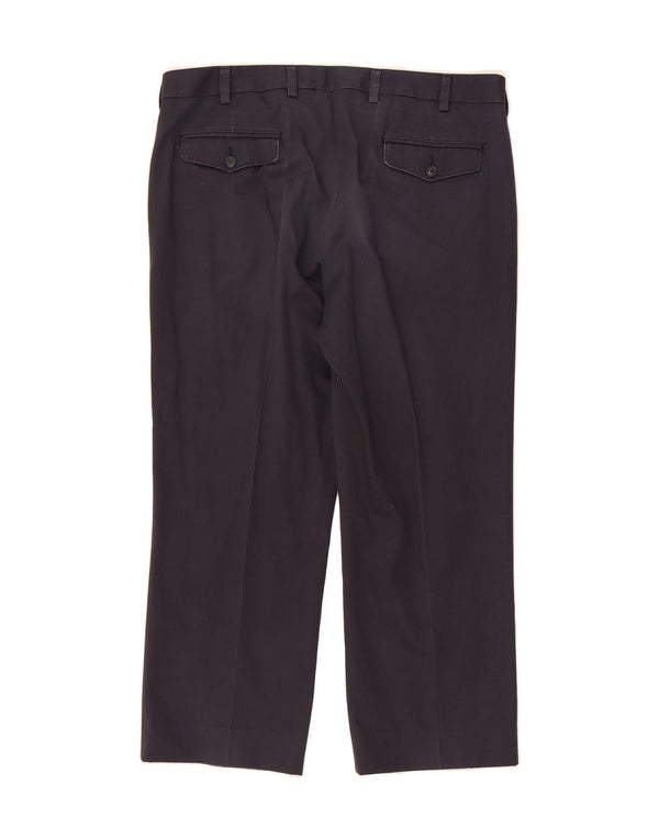L.L.BEAN Mens Standard Fit Chino Trousers W37 L26 Navy Blue Cotton