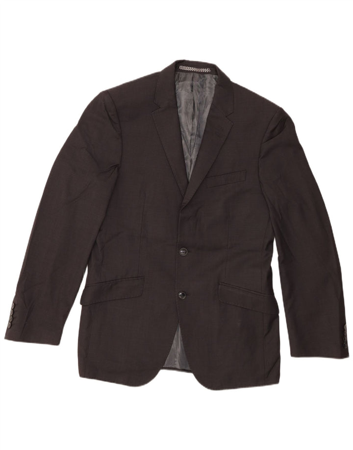 Мужской пиджак с 2 пуговицами Marks & Spencer, Великобритания 38, средний серый, новая шерсть