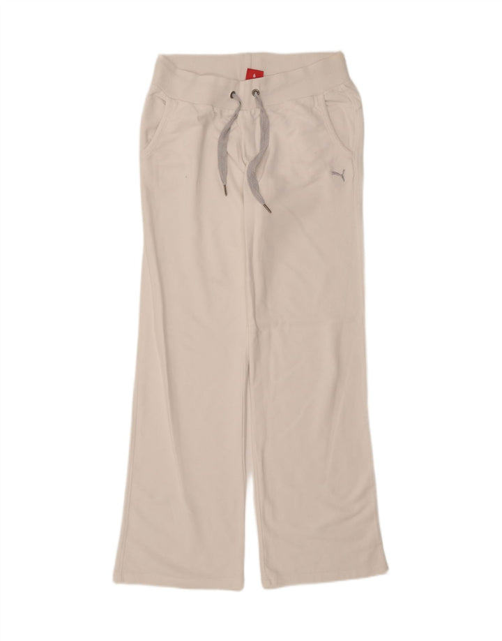 PUMA Womens Tracksuit Trousers UK 16 Large White Cotton