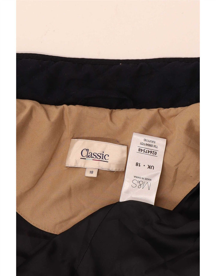 Женская стеганая куртка CLASSIC UK 18 XL, темно-синий полиэстер