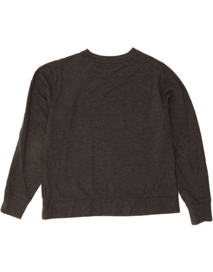 EDDIE BAUER Womens Graphic Oversized Sweatshirt Jumper UK 10 Small Grey Vintage Eddie Bauer and Second-Hand Eddie Bauer from Messina Hembry 