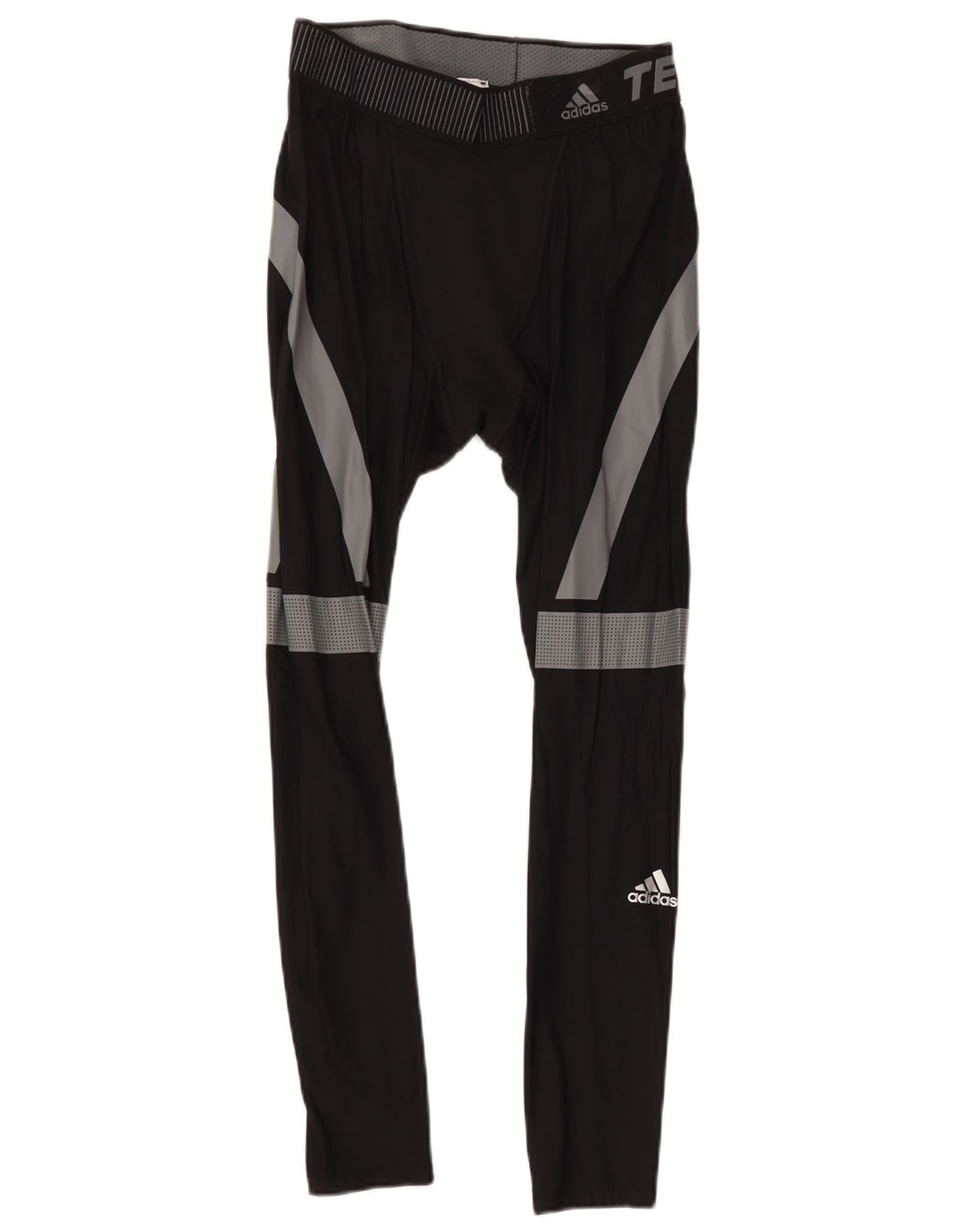 Мужские укороченные леггинсы Adidas Tech Fit большого размера из полиамида с цветными блоками