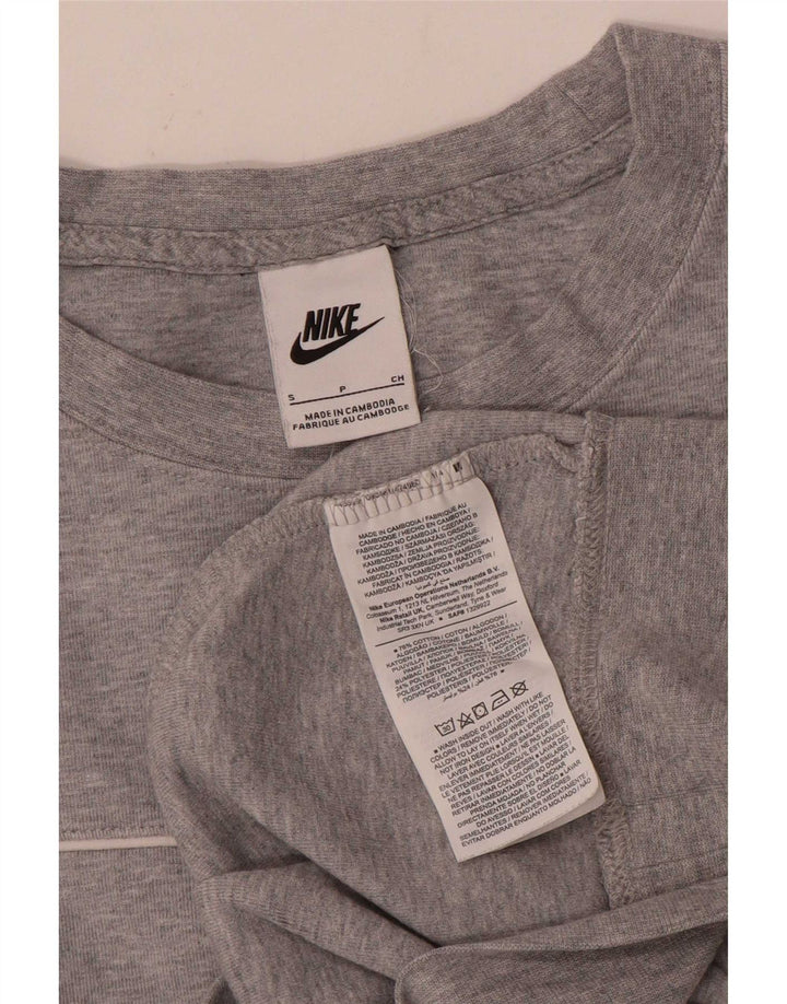 Женский джемпер оверсайз-свитшот Nike UK 10, маленький серый хлопок с крапинками