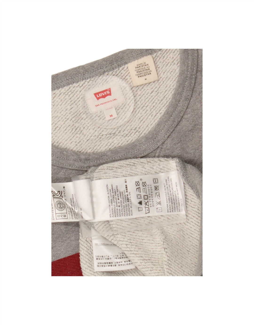 LEVI'S Mens Graphic Sweatshirt Jumper Medium Grey Cotton