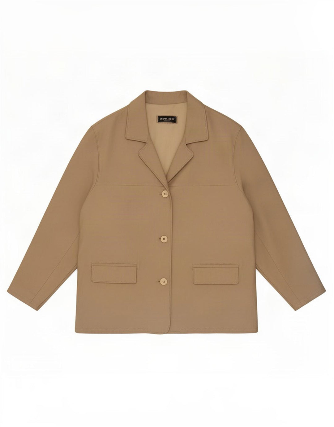 Женская кожаная куртка свободного кроя Equipe IT 42 Medium Beige