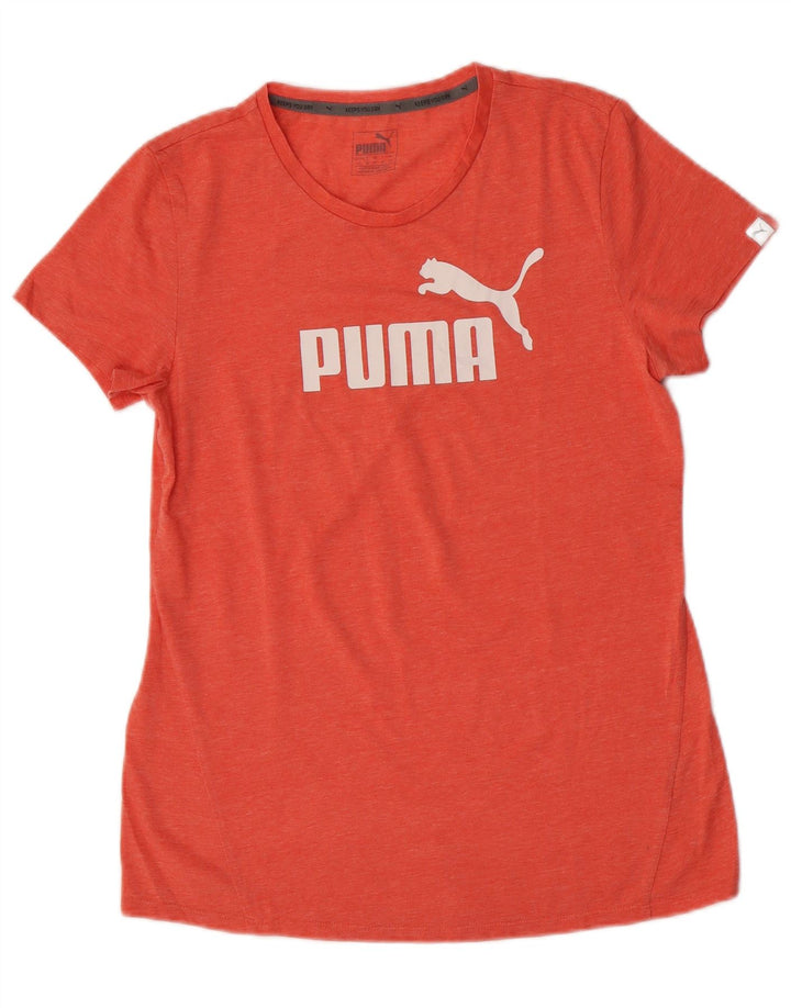 Женская футболка с рисунком Puma Top UK 14, большая оранжевая