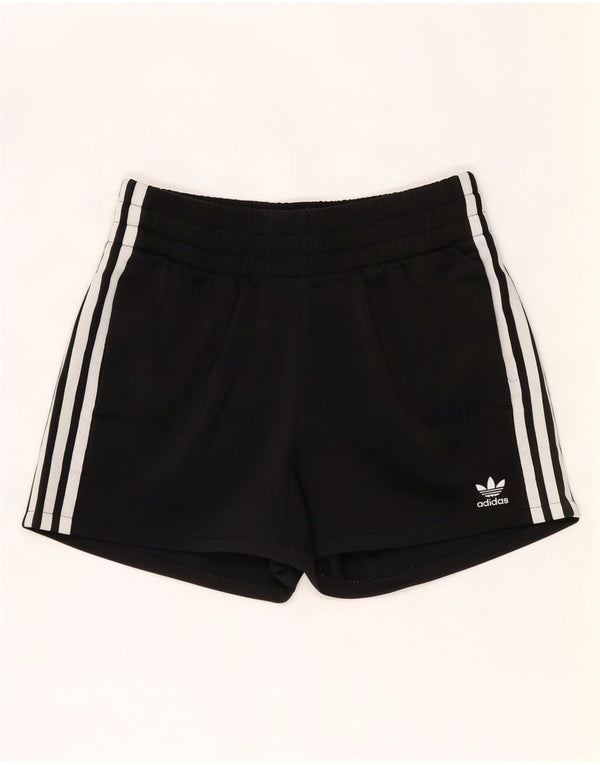 Женские спортивные шорты Adidas UK 10, маленькие черные из полиэстера
