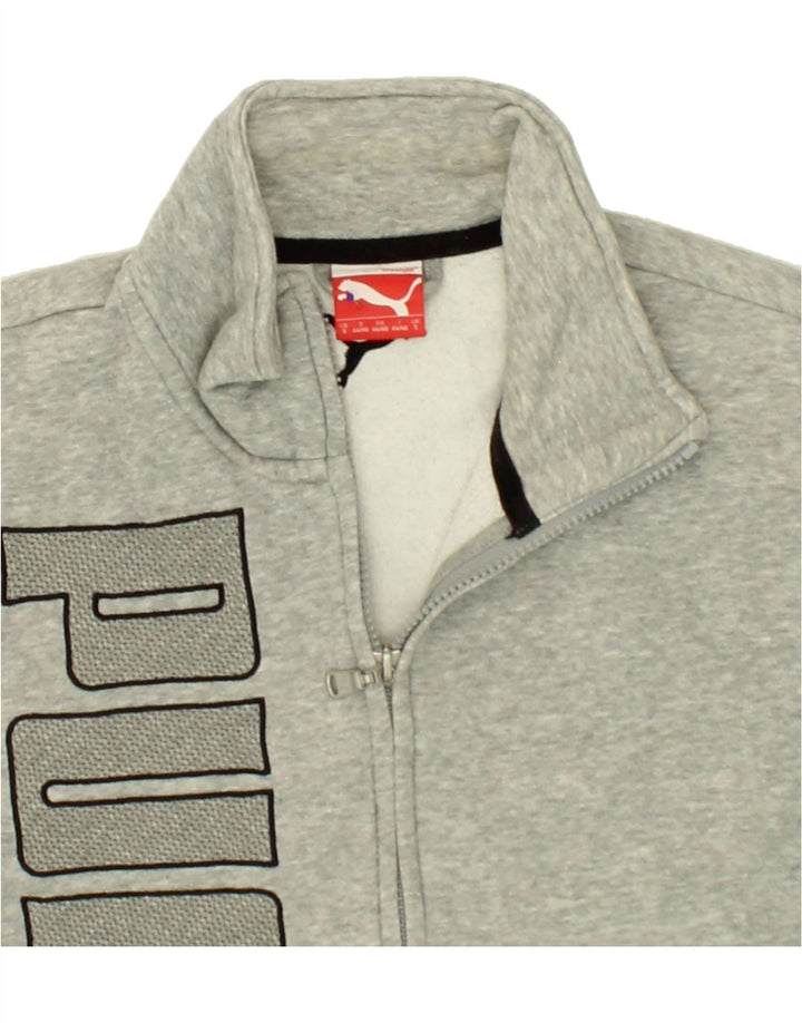 PUMA Mens Graphic Tracksuit Top Jacket Small Grey Cotton Vintage Puma and Second-Hand Puma from Messina Hembry 