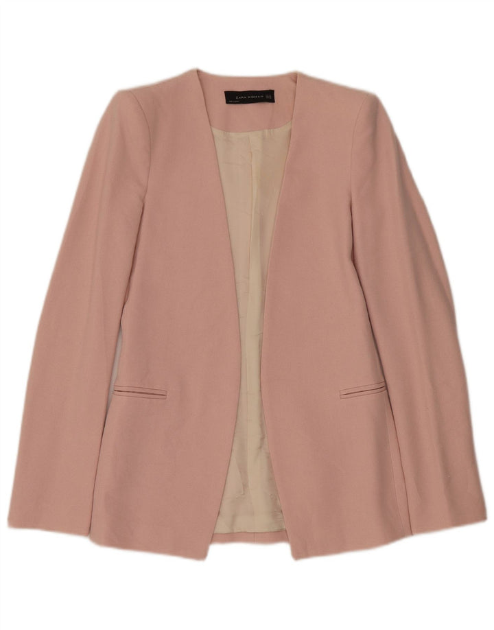 Женский открытый пиджак Zara UK 6 XS, розовый вискоза