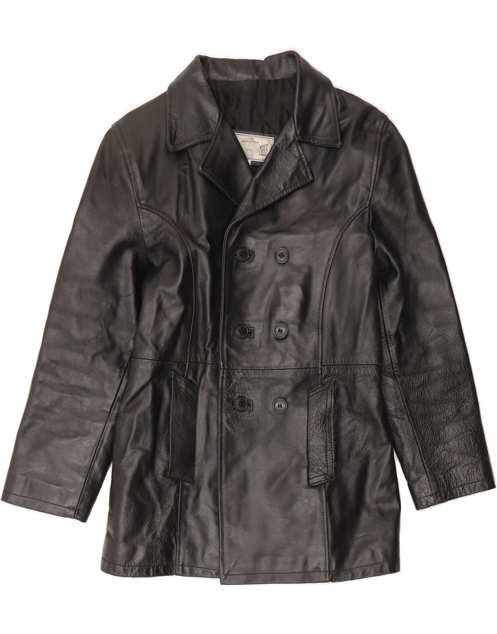 VINTAGE Womens Leather Jacket UK 14 Large Black Leather Vintage Vintage and Second-Hand Vintage from Messina Hembry 
