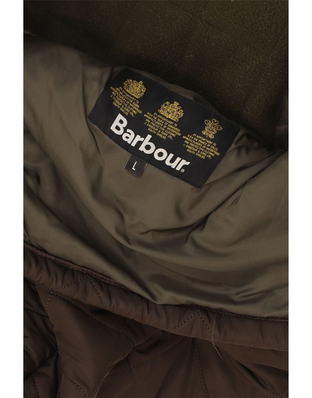 Мужская стеганая куртка Barbour UK 40, большая, коричневая, полиэстер