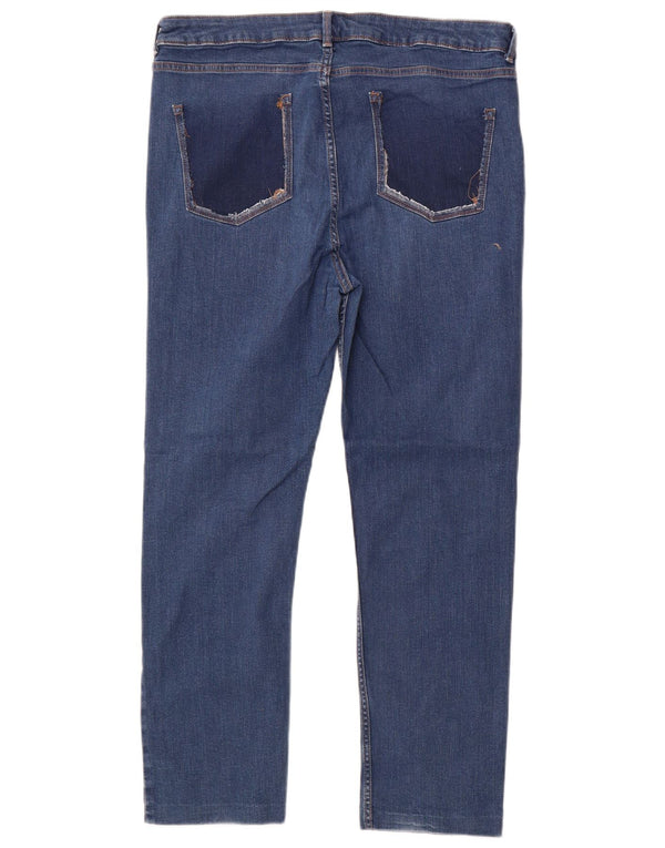 Женские прямые джинсы Marks & Spencer UK 18 XL W36 L28 синие, хлопок