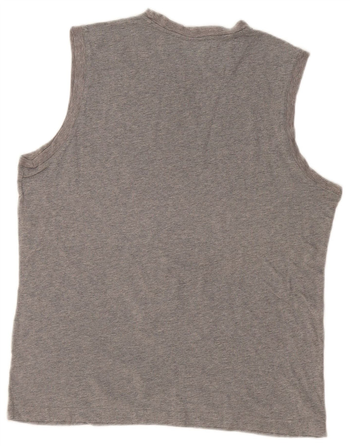 CHAMPION Mens Graphic Vest Top Large Grey