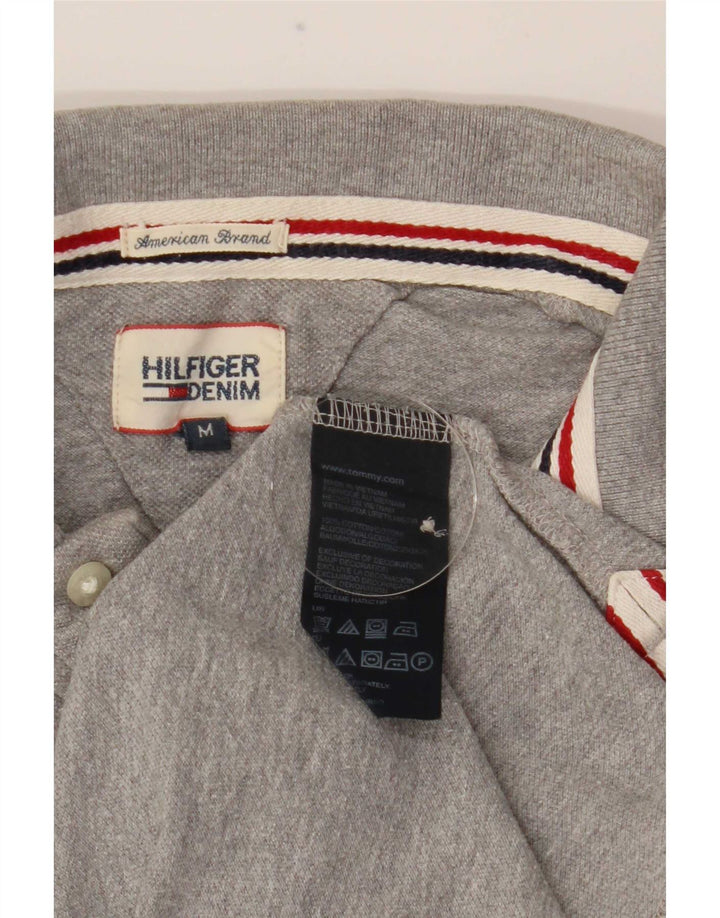Мужская рубашка-поло Tommy Hilfiger из хлопка среднего серого цвета