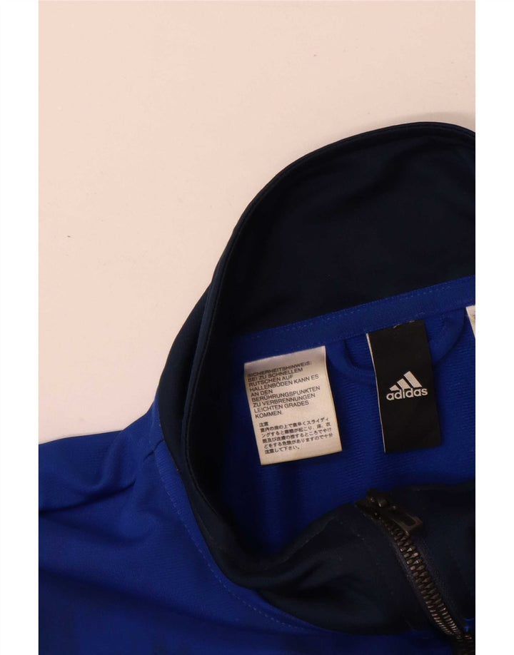 Мужская спортивная куртка Adidas, большая темно-синяя, с цветными блоками