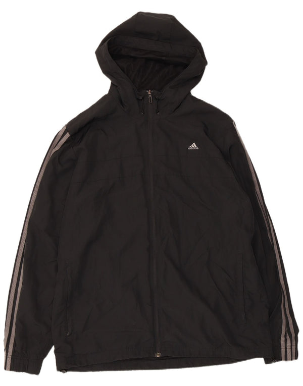Мужская спортивная куртка Adidas Climalite с капюшоном, Великобритания 42/44, большая черная