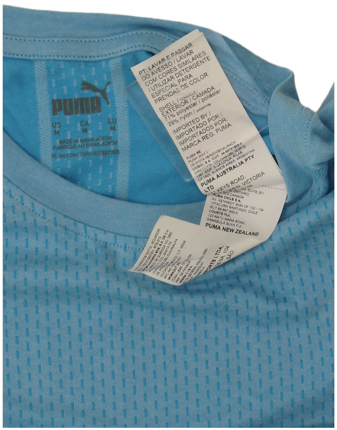 Мужская футболка Puma из полиэстера среднего синего цвета
