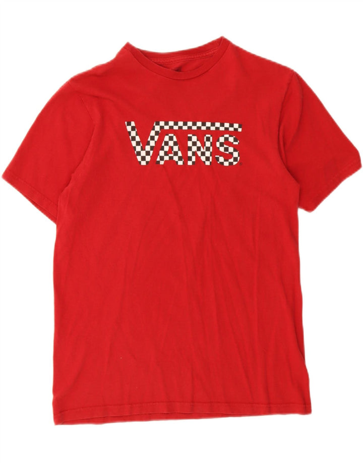 Футболка с рисунком Vans для мальчиков, топ 14–15 лет, XL, красная