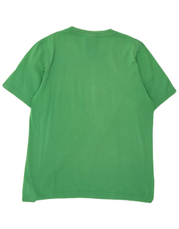 Nike Mens Graphic T-Shirt Top UK 39/41 Medium Green Cotton