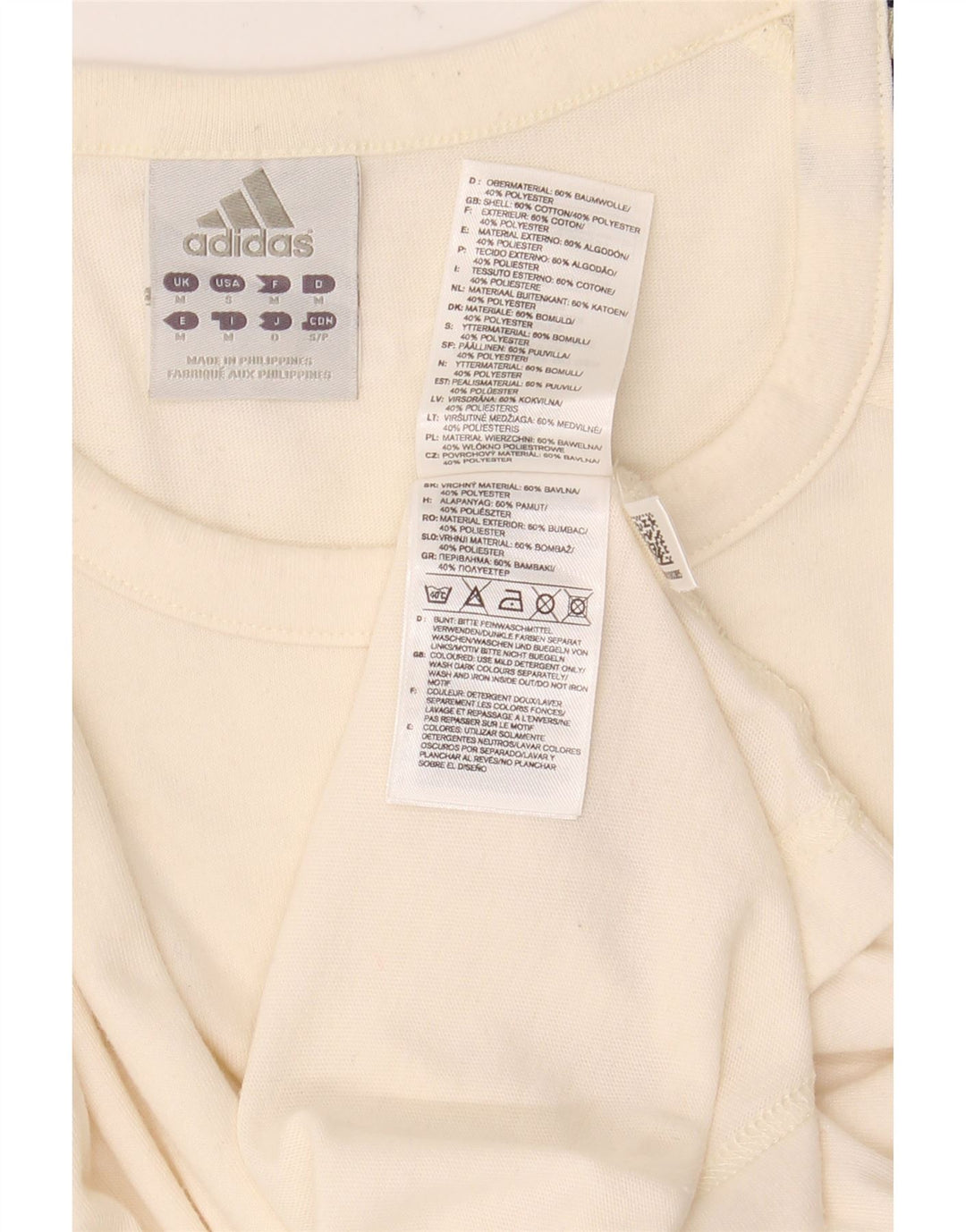 Adidas Мужская футболка с рисунком Топ среднего размера, белый хлопок