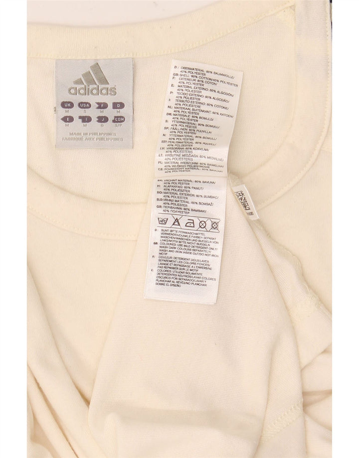 Adidas Мужская футболка с рисунком Топ среднего размера, белый хлопок