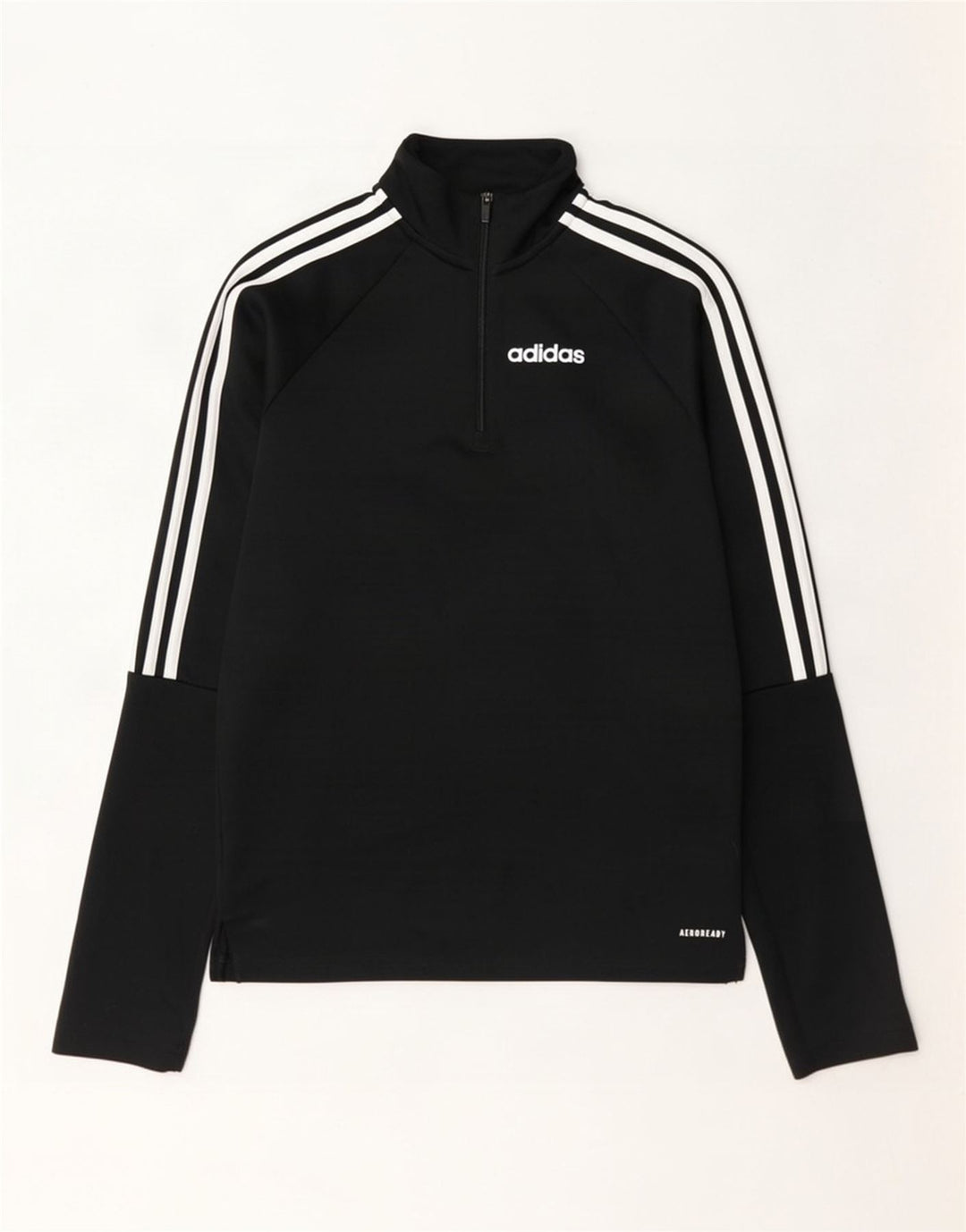 Мужской пуловер с воротником на молнии Adidas Aeroready, спортивный костюм Top XS, черный полиэстер