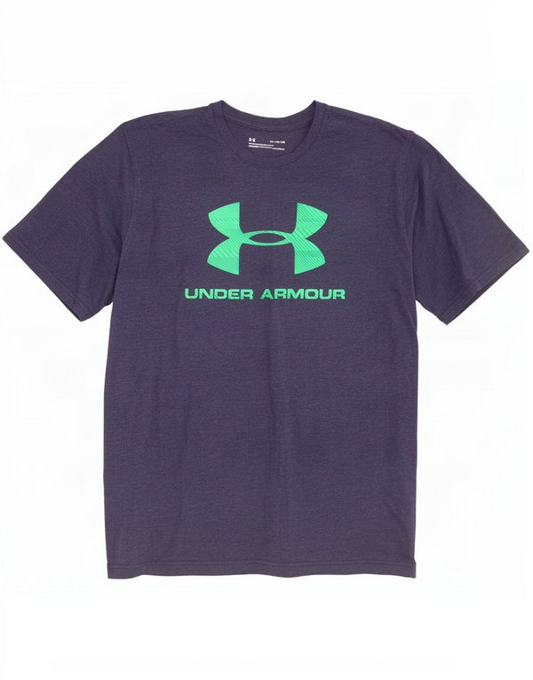 Мужская футболка с рисунком Under Armour Heat Gear Top XL, темно-синяя