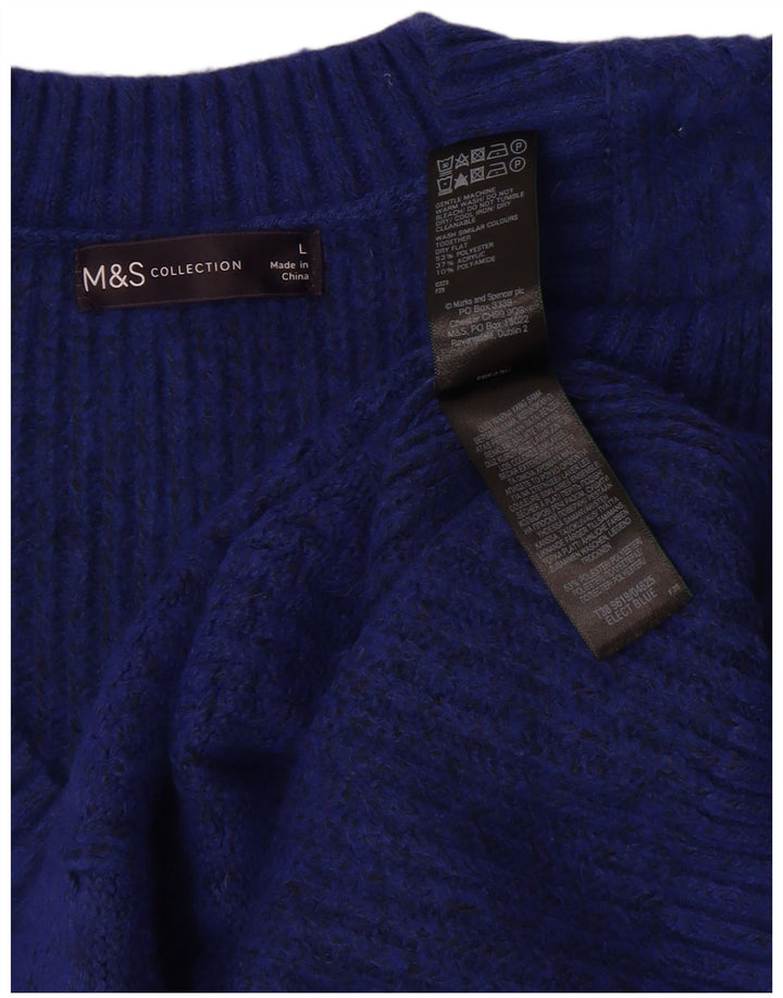 Женская майка без рукавов Marks & Spencer UK 16, большой синий полиэстер