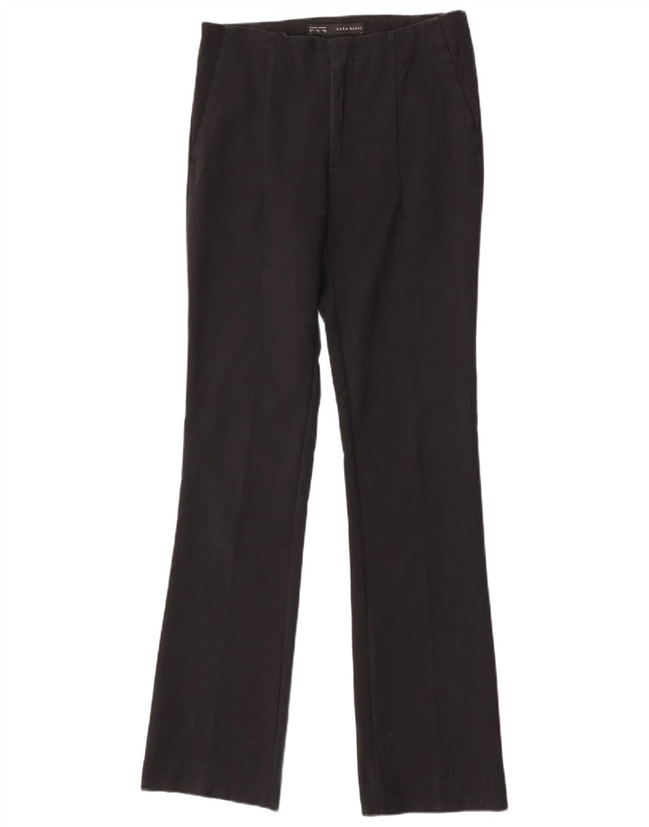 Женские брюки чинос Zara Bootcut среднего размера W28 L32, черные хлопковые
