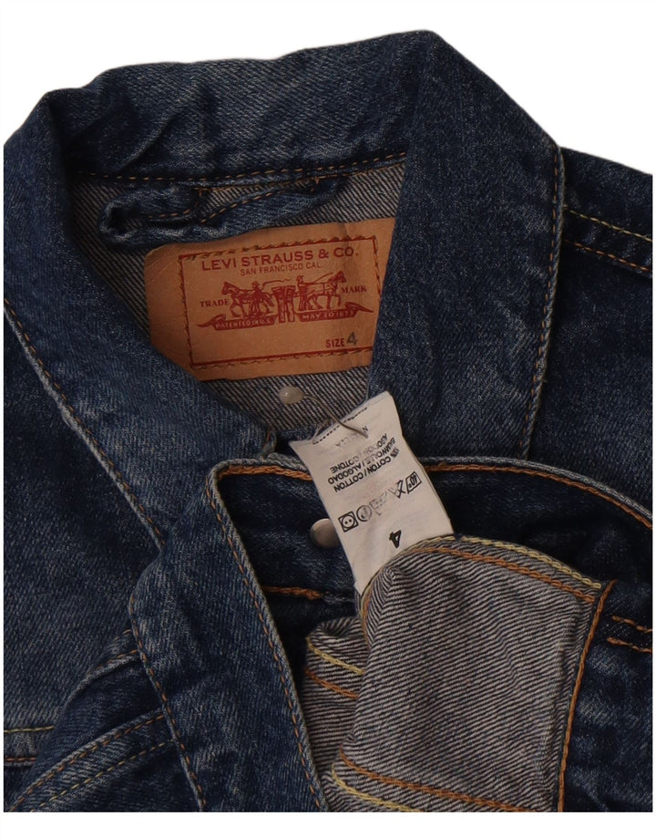 Джинсовая куртка Levi's для мальчиков 3-4 лет, синяя, хлопок