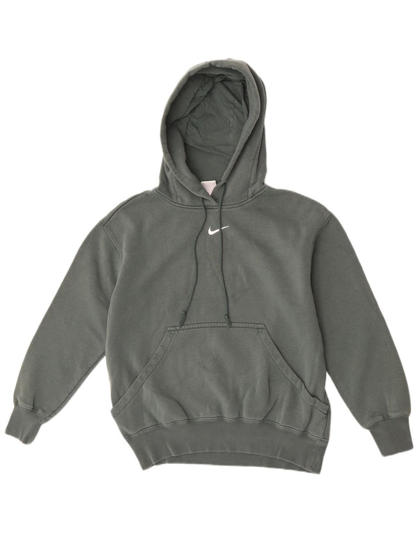 Женский джемпер с капюшоном оверсайз Nike UK 6 XS, зеленый хлопок