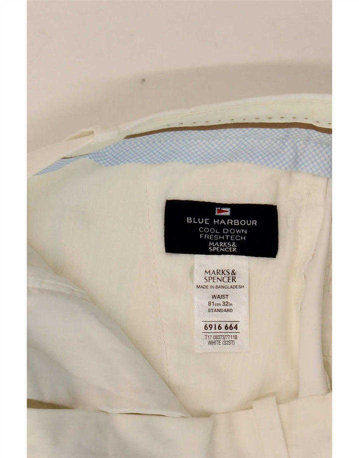 Женские шорты чинос Marks & Spencer Blue Harbor W32, большой размер, белый хлопок