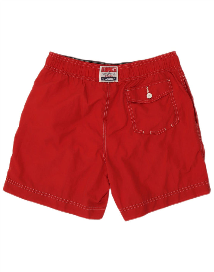 Мужские шорты для плавания с рисунком POLO RALPH LAUREN, средний красный полиэстер