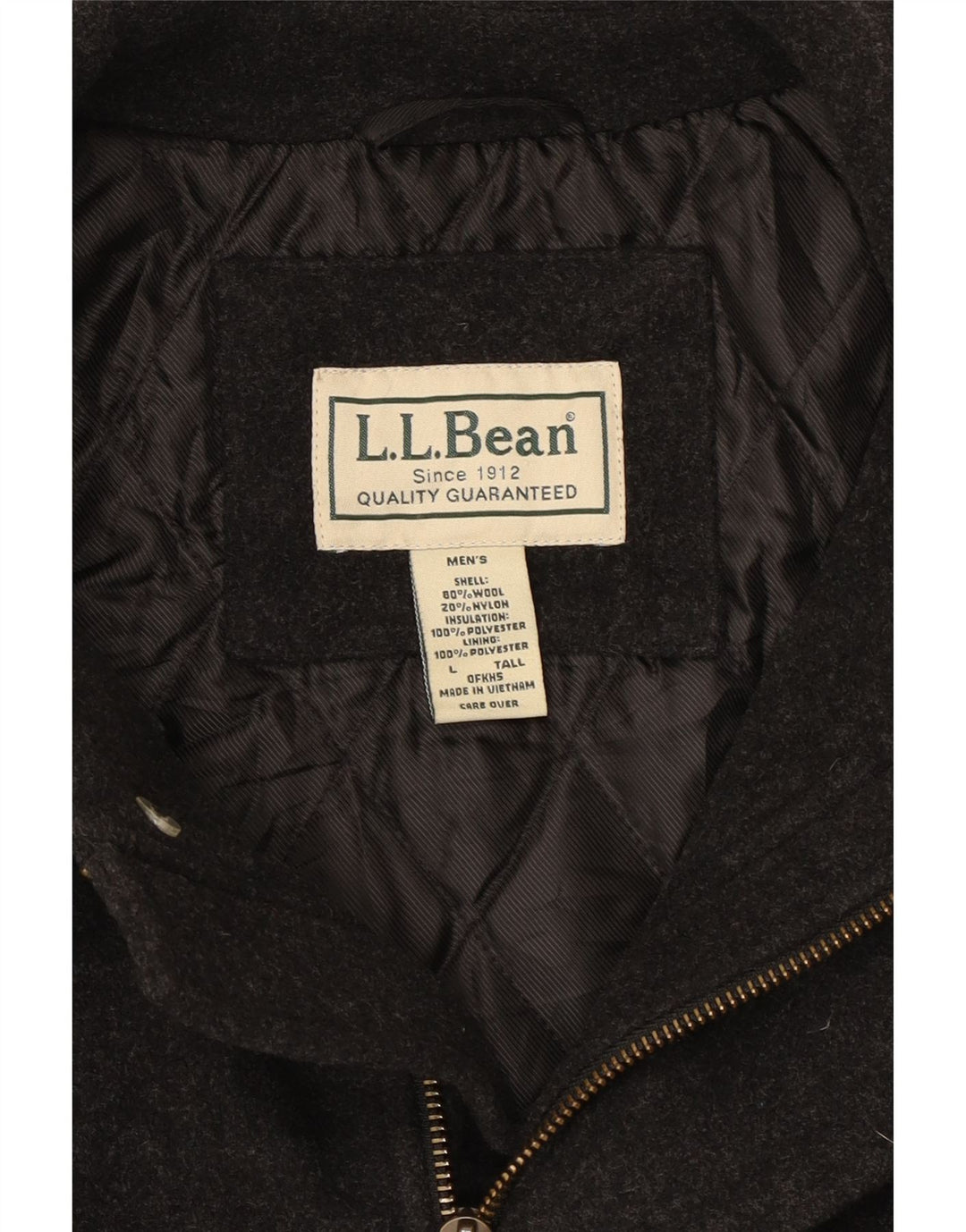 Мужское длинное пальто L.L.Bean UK 40, большое серое шерсть