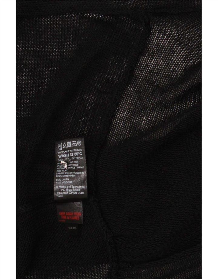 Женский прозрачный кардиган Marks & Spencer UK 14, средний черный