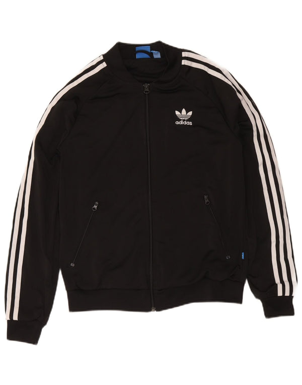 Женский спортивный костюм Adidas с графическим принтом, верхняя куртка UK 12, средний черный