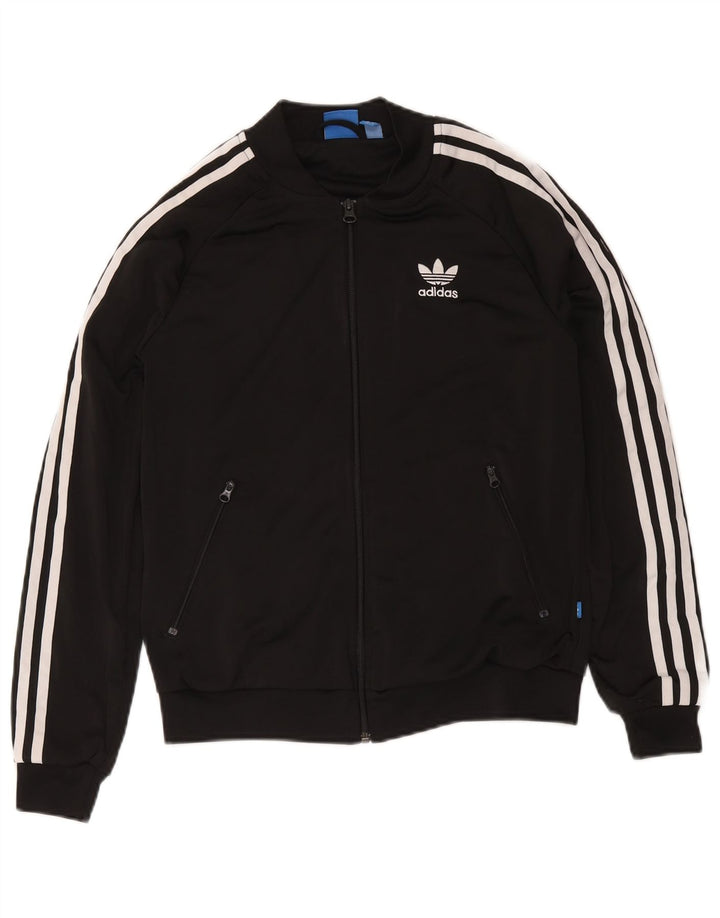 Женский спортивный костюм Adidas с графическим принтом, верхняя куртка UK 12, средний черный