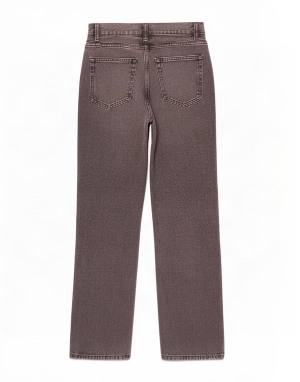 Женские широкие джинсы с высокой талией Zara EU 40, средние W30 L33, серый хлопок