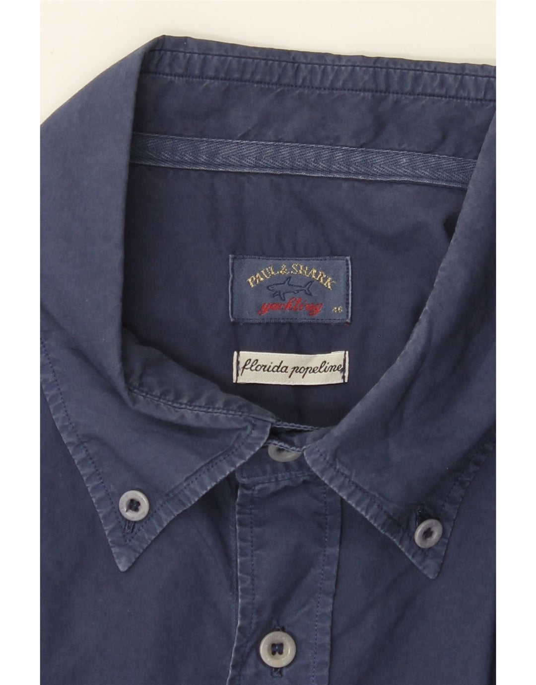 Мужская рубашка PAUL & SHARK, размер 46, 2XL, темно-синяя