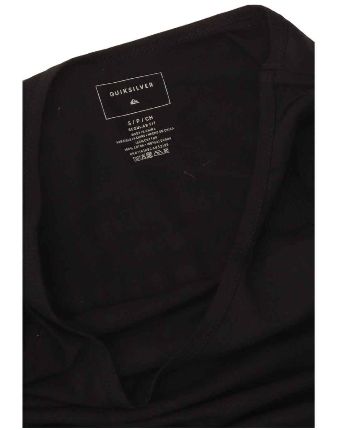 Мужской жилет Quiksilver с рисунком, маленький черный хлопковый