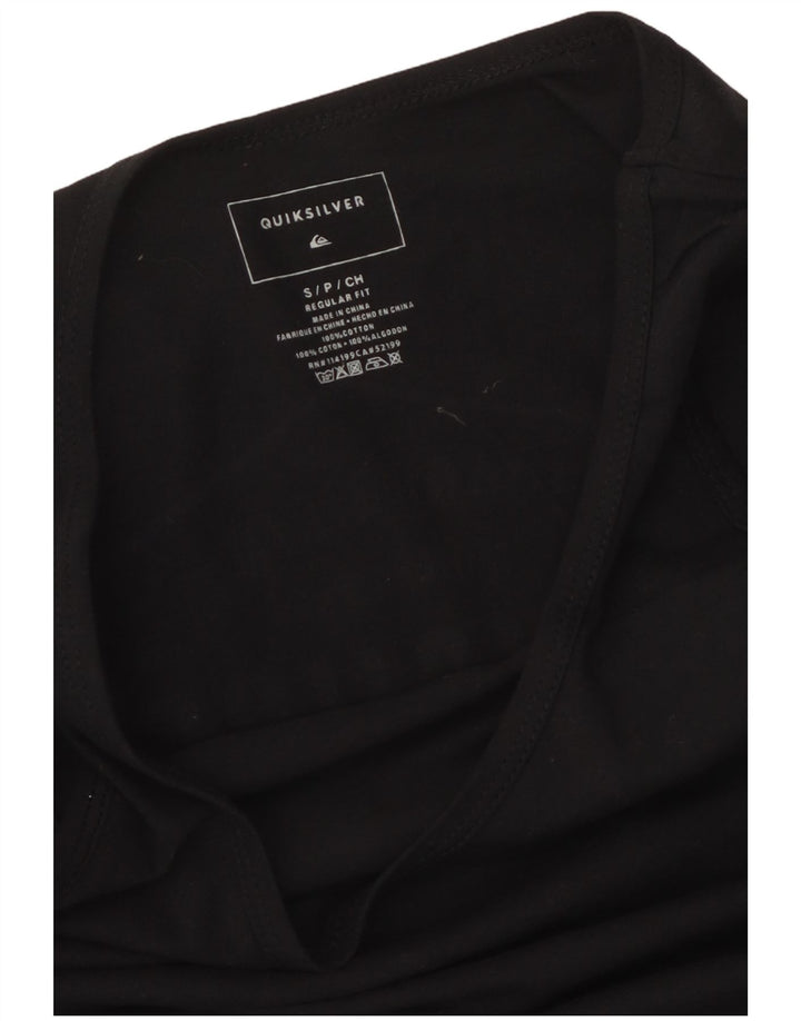 Мужской жилет Quiksilver с рисунком, маленький черный хлопковый