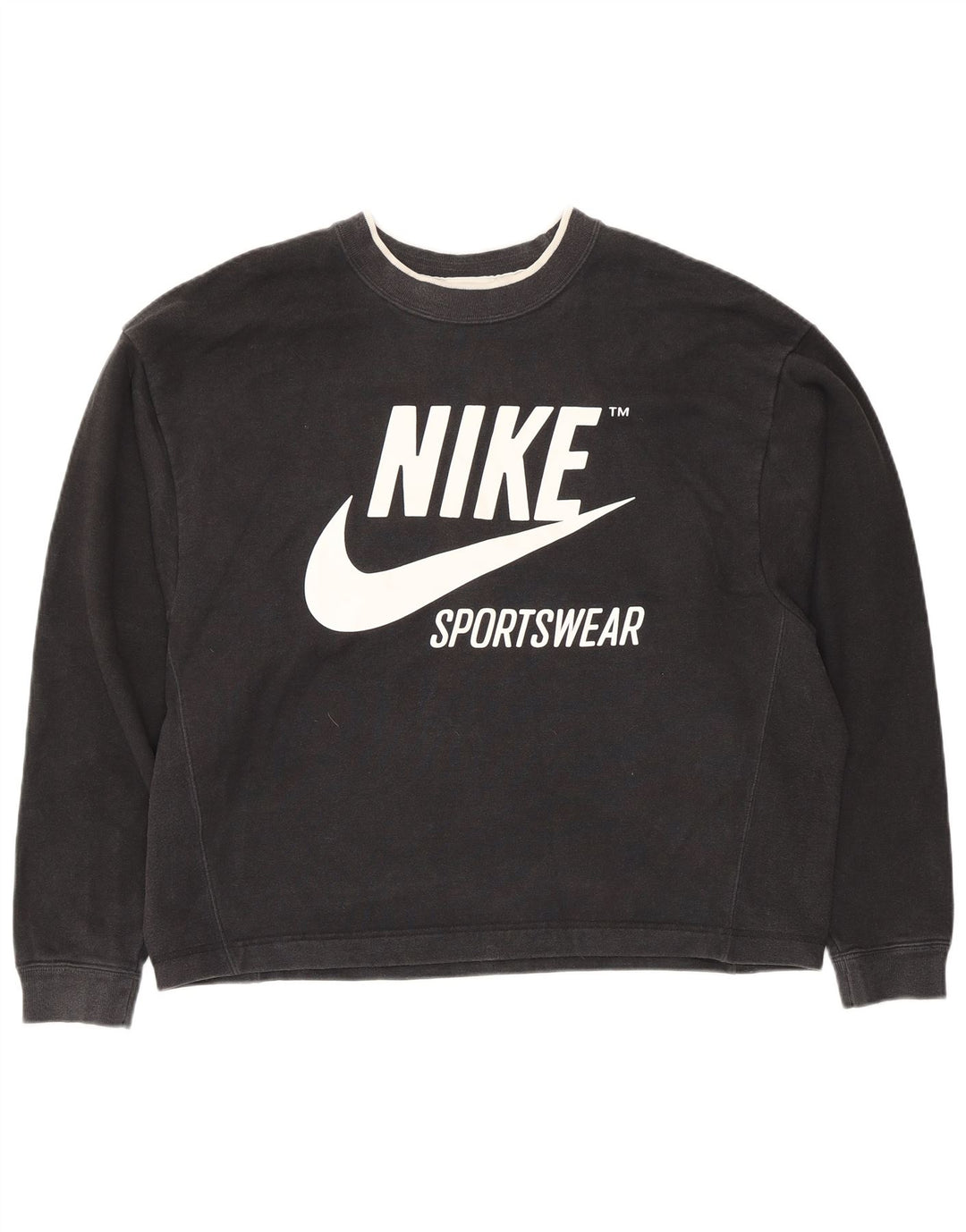 Женский джемпер оверсайз-свитшот Nike UK 14, средний черный, хлопок