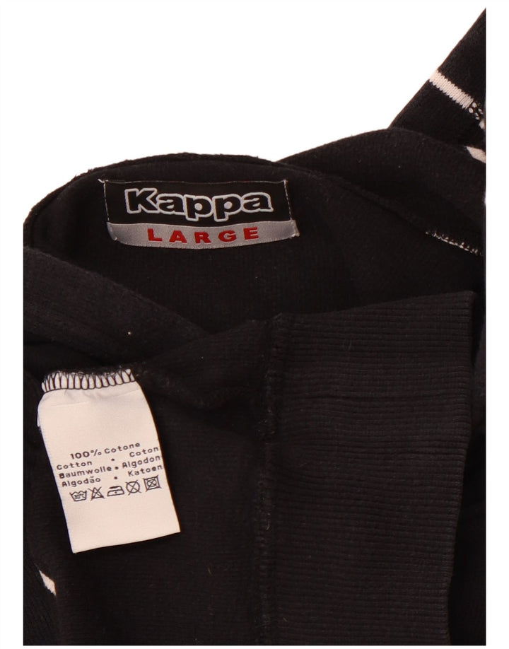 KAPPA Мужской джемпер с капюшоном, большой размер, темно-синий в полоску, хлопок