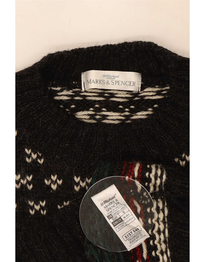 Мужской джемпер с круглым вырезом Marks & Spencer St. Michael, черный