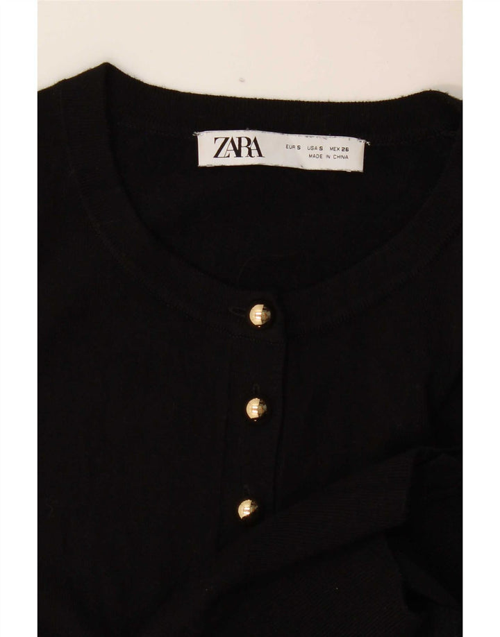 Женский кардиган Zara UK 10, маленький черный