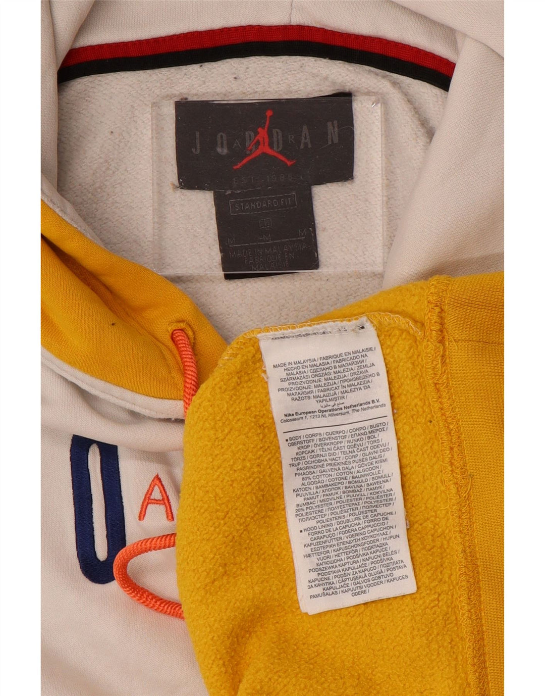 Мужской джемпер с капюшоном JORDAN, средний, разноцветный, с цветными блоками