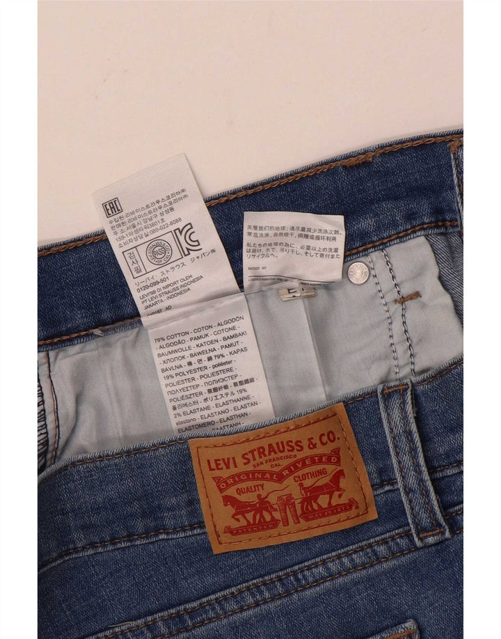 Женские джинсовые шорты Levi's W30, хлопковые, среднего синего цвета