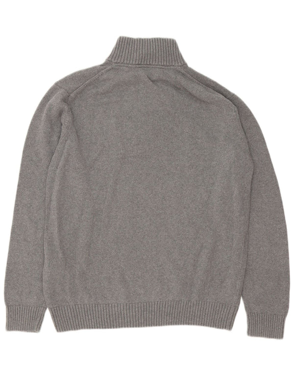 Мужской свитер с воротником на молнии Gant 2XL, серый хлопок