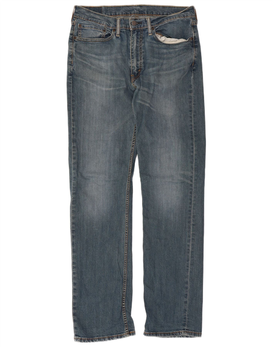 Мужские прямые джинсы Levi's 514 W34 L34 синие, хлопок