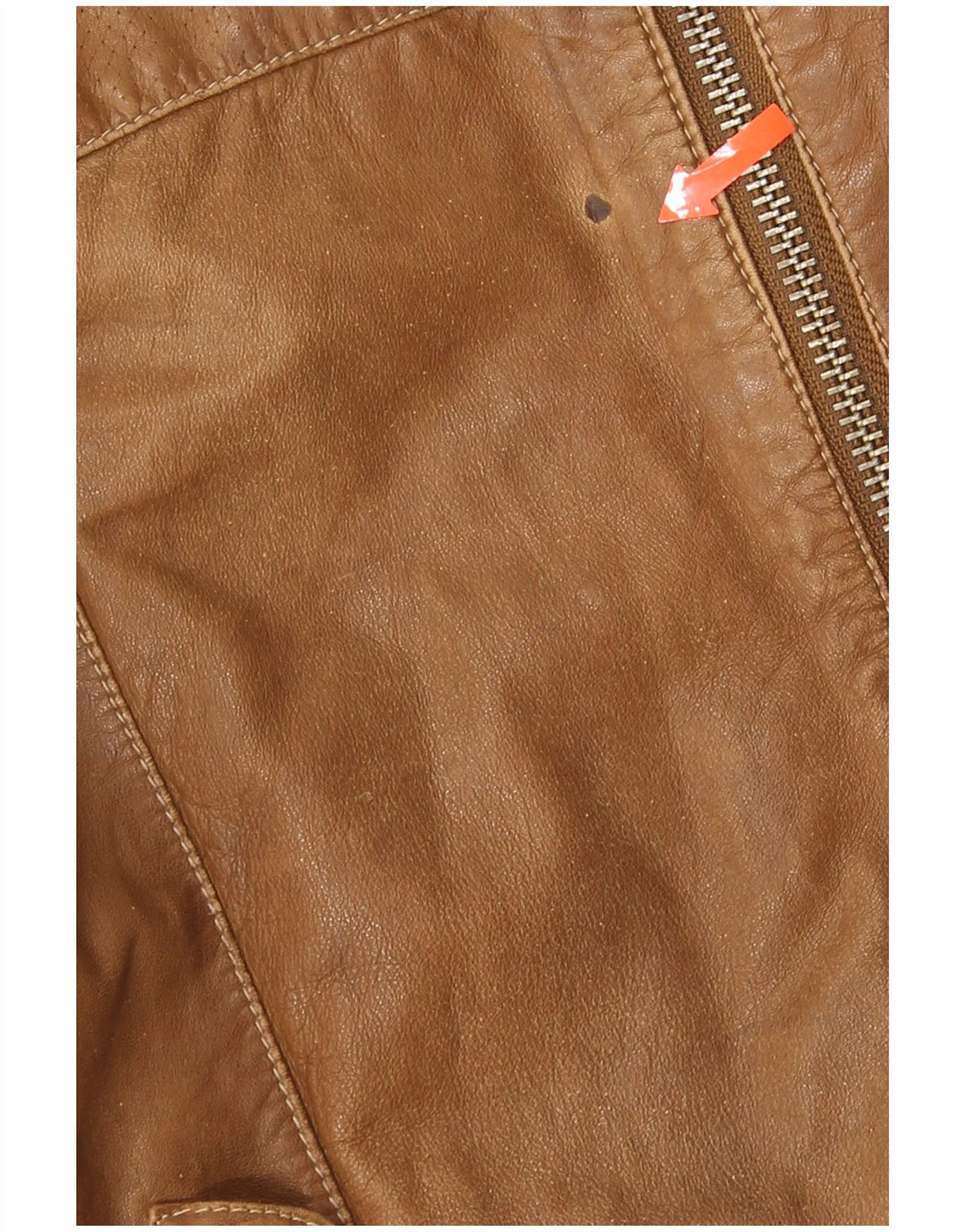Мужская кожаная куртка Trussardi Jeans UK 38 средний коричневый кожаный